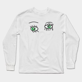 Green Eyes Long Sleeve T-Shirt